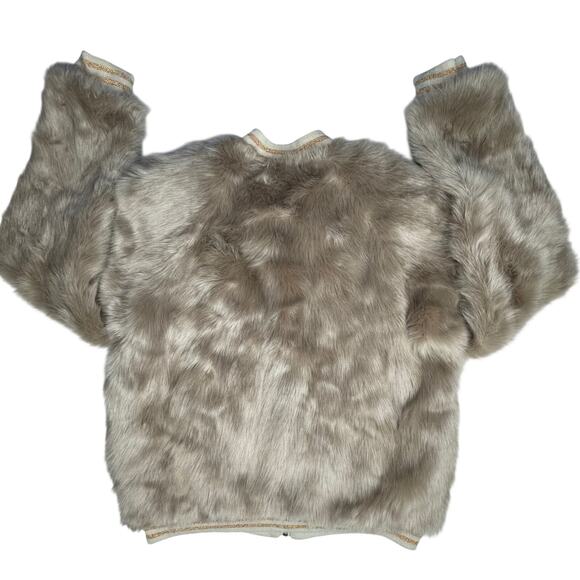 Mother womens The Letterman Faux Fur Bomber Jacket size M Wash stroke of fortune - Picture 9 of 13